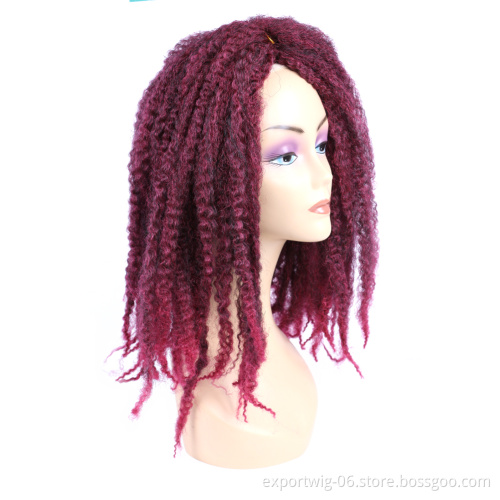 Marley Twist Crochet Hair Extensions Kinky Curly African Twist Braiding Hair Marley Crochet Locs Long And Soft For Man And Woman